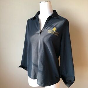 Vintage Lands end West Point Thoroughbreds Navy Pullover Cotton Preppy top M